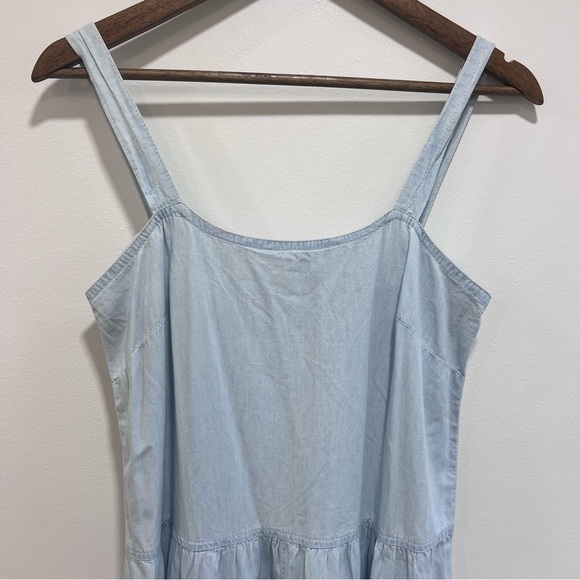 Tuckernuck Pomander Place Chambray Lola Midi Tank Dress, Blue, Tiered, XS - Picture 7 of 11